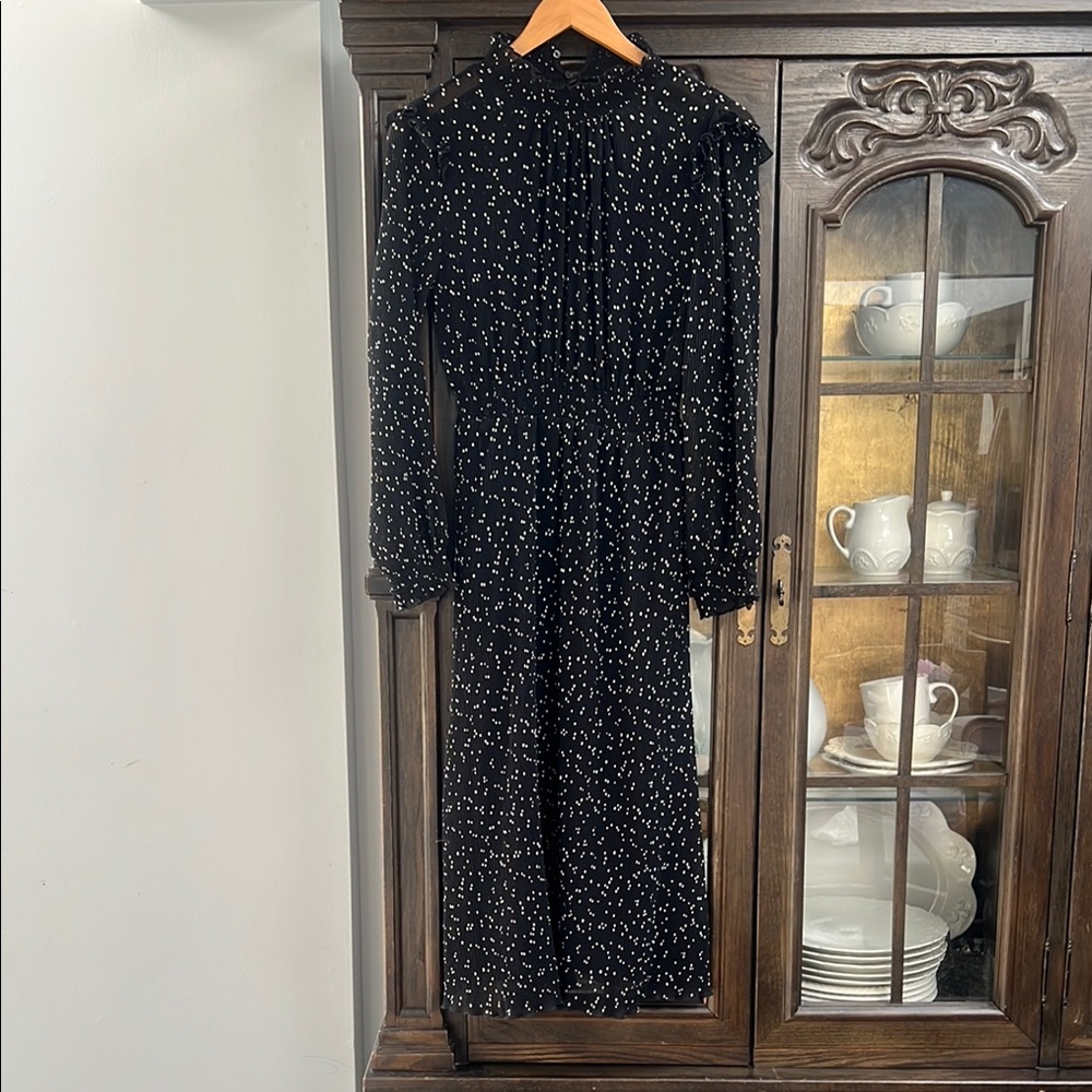 Zara Black and White Polka Dot Dress